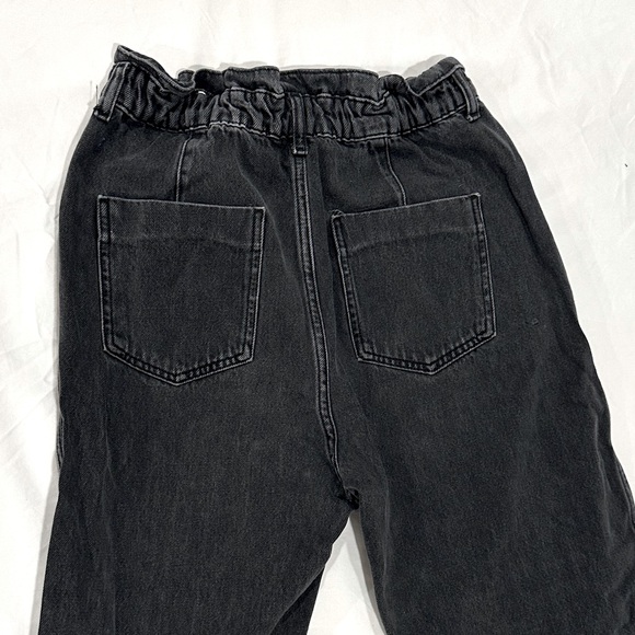 Mango Elastic Waist Faded Black Jeans Sz 8 - Picture 2 of 3